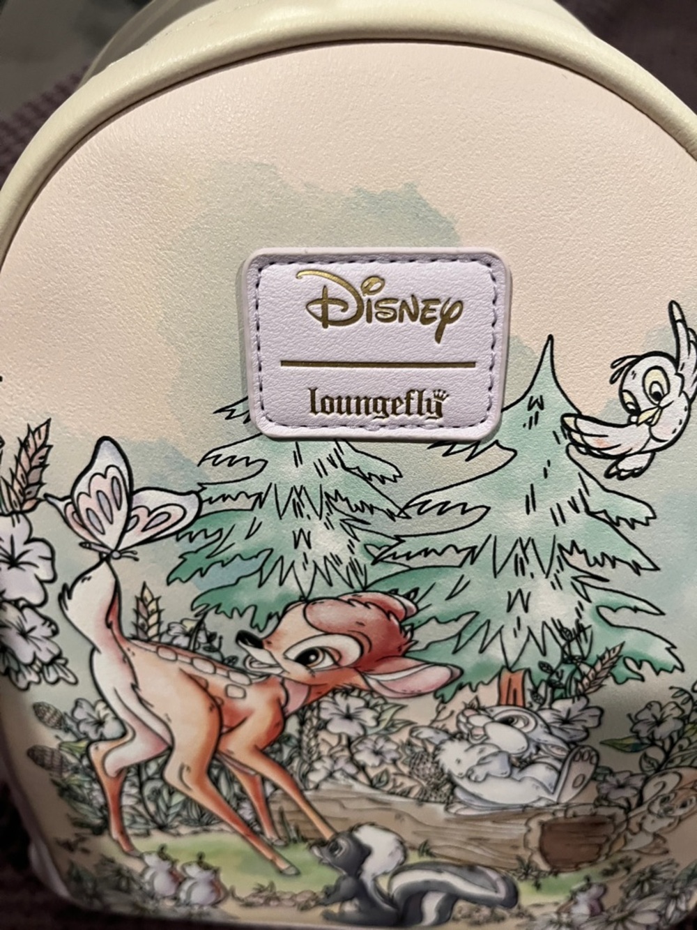 Loungefly Bambi Pastel Cream & Peach Mini Backpack - Picture 6 of 9